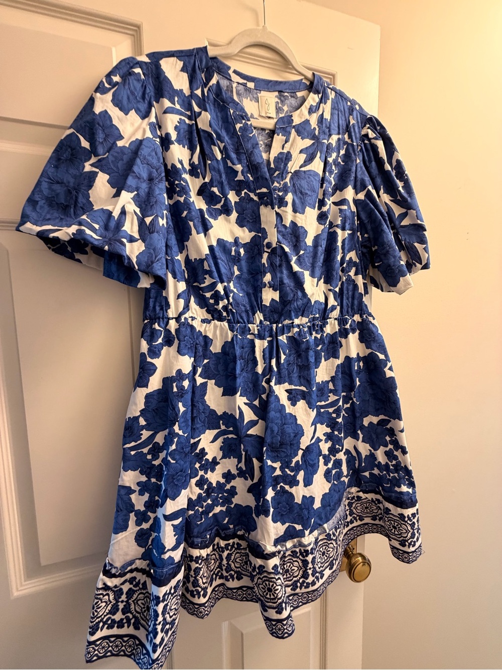 Blue and White Floral Women’s Dress